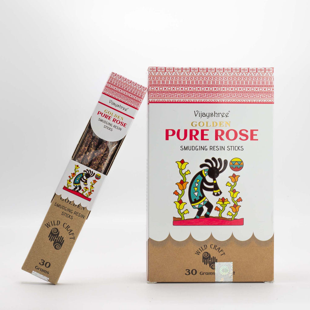 Golden Rosa Pura Bastoncini di Resina per Smudging 30g (6 pz)