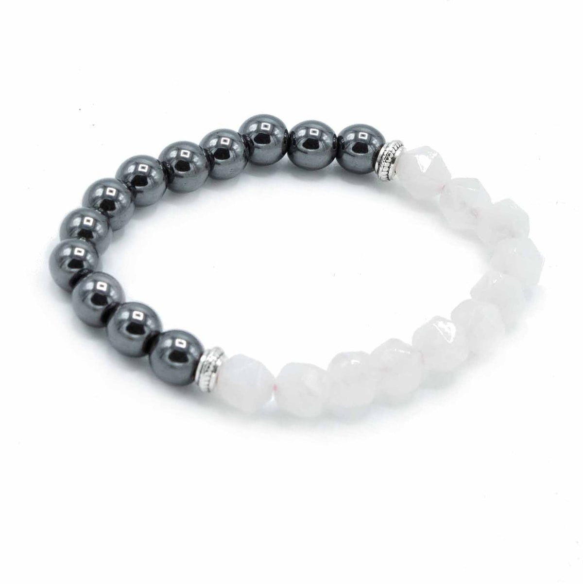 Bracciale con Gemme Sfaccettate - Quarzo Rosa Magnetico