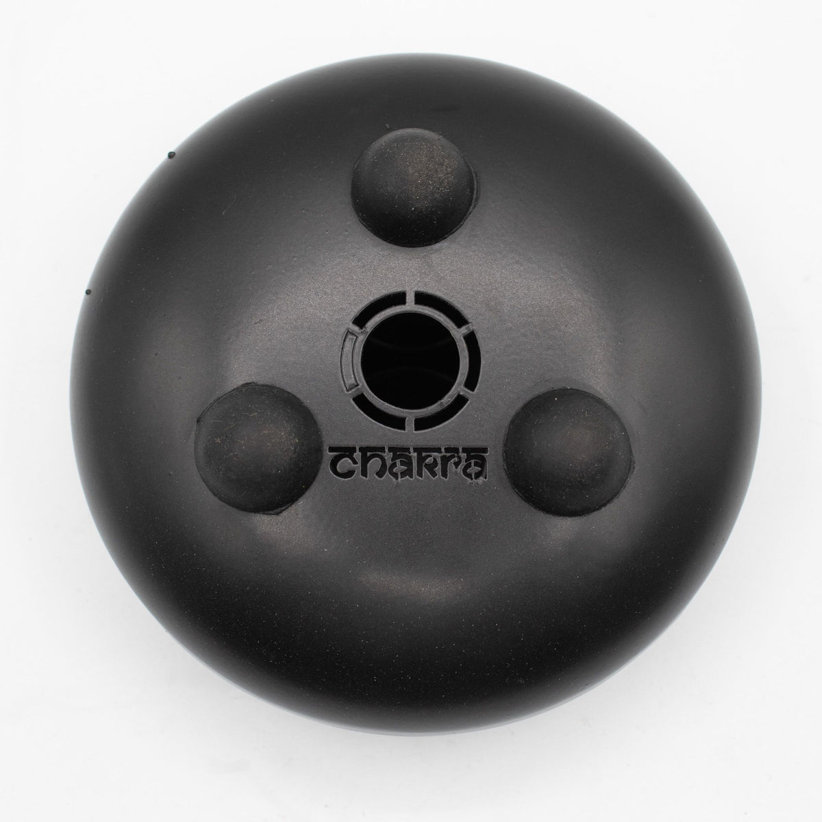 Happy Drum dal registro medio-basso – Nero con chakra, 14 × 7 cm