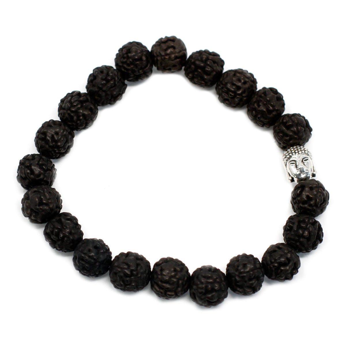 Mala Bracciale Buddha Rudraksha - Scuro