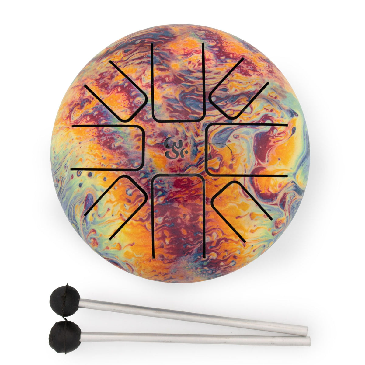 Happy Drum dal registro medio-basso – Esplosione vulcanica, 14 × 7 cm