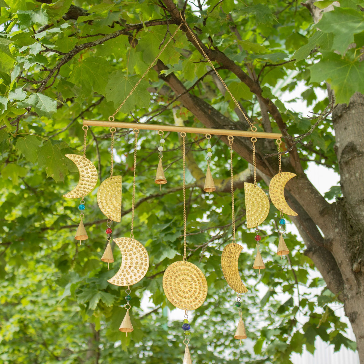 Campanelli Indiani - Fasi della Luna in Ottone - 43x40cm