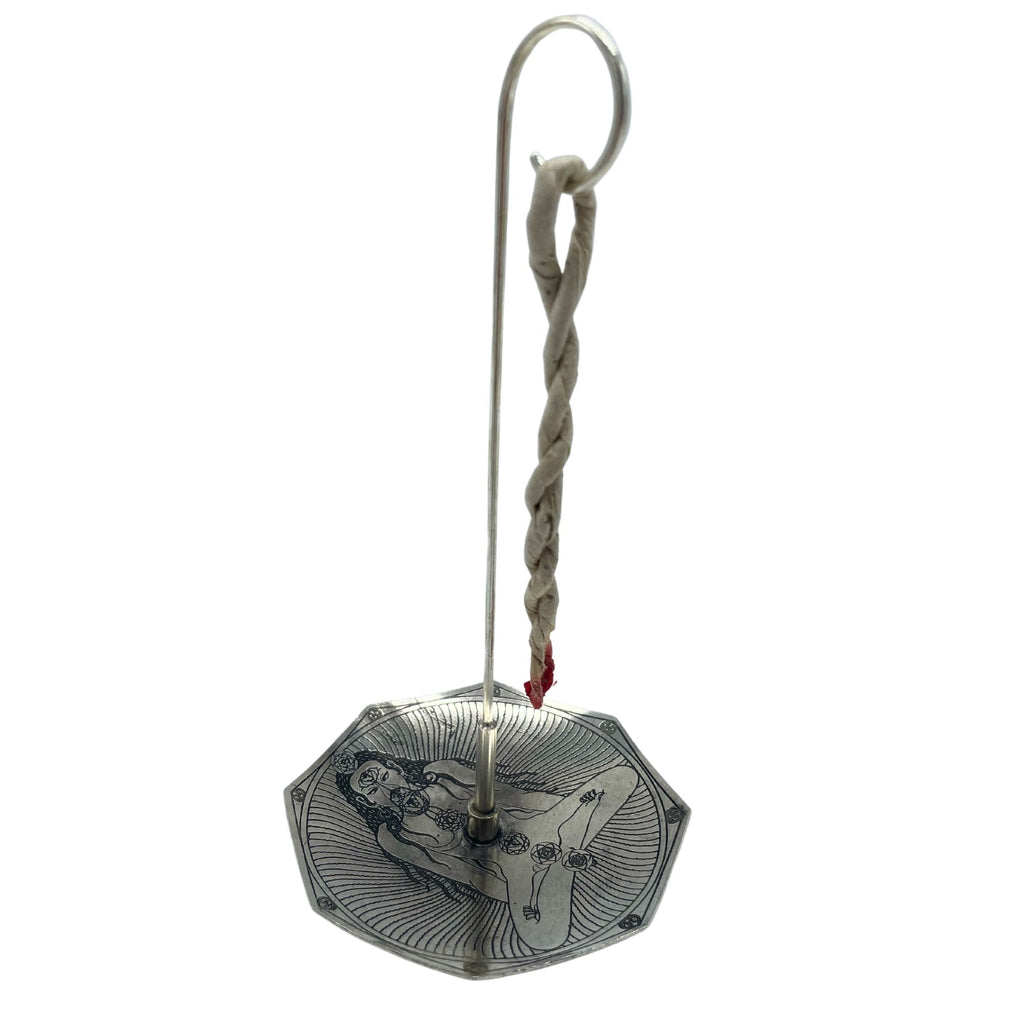 Set Incenso a Corda con Portaincenso Placcato Argento - Sette Chakra