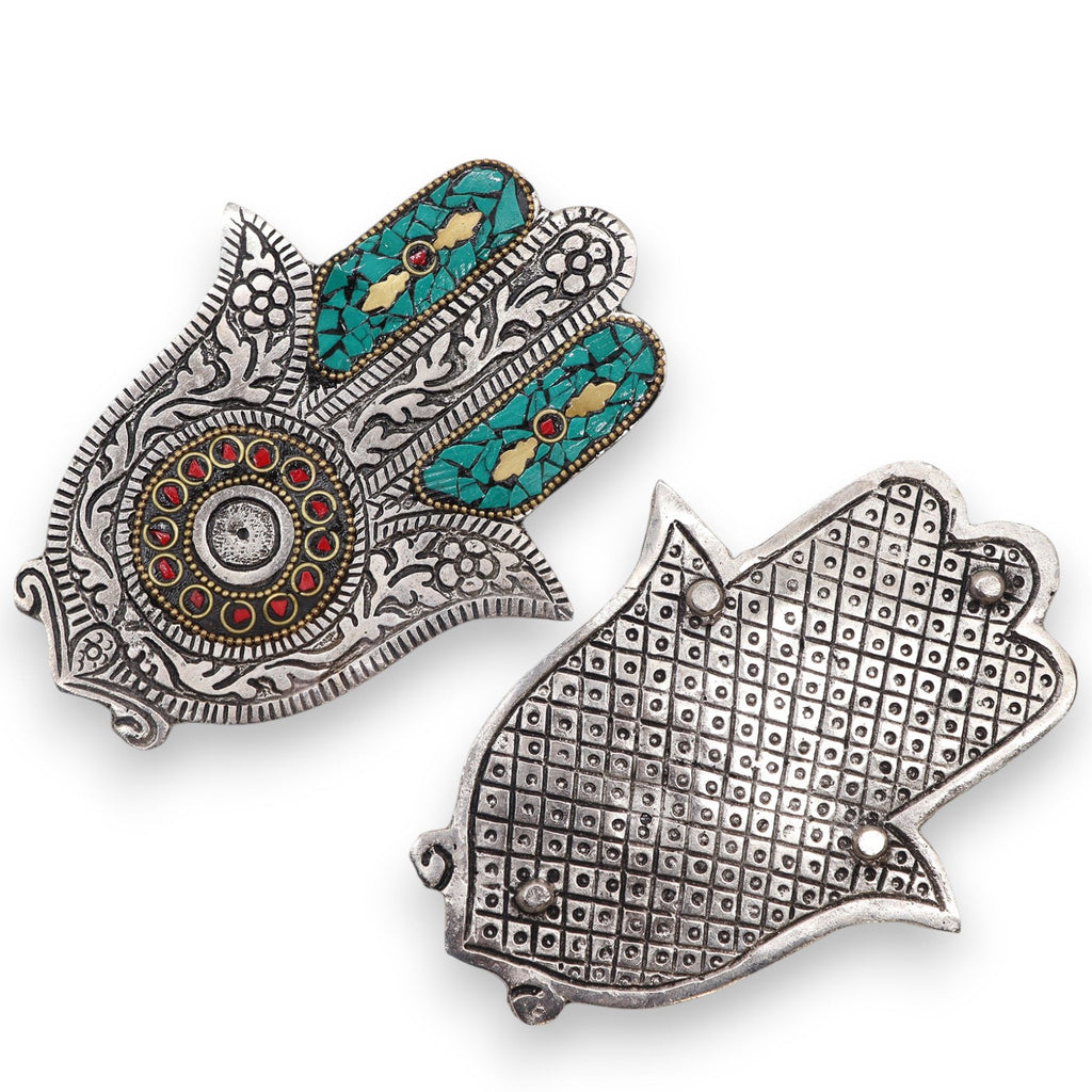 Portaincenso Hamsa Piccolo Verde - 13 x 5,5 cm