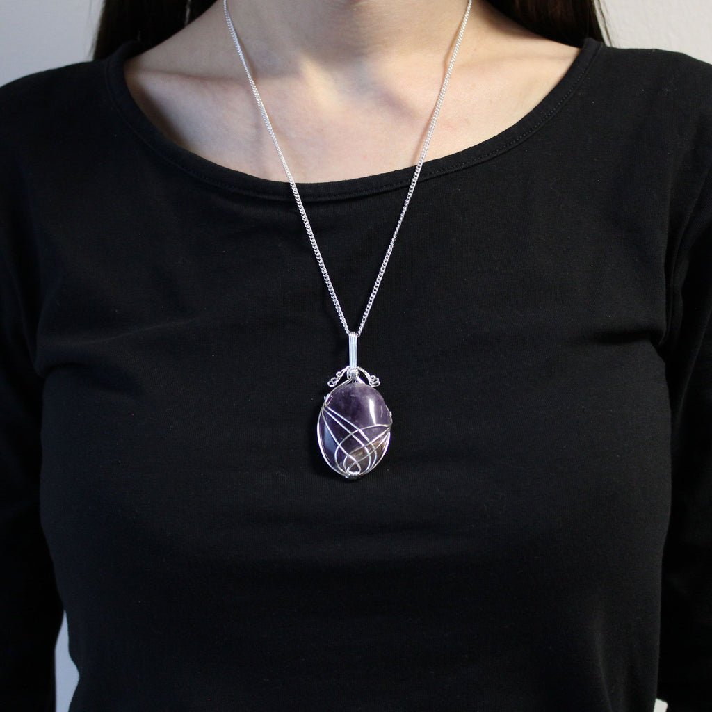 Collana Avvolta a Spirale in Pietra Dura - Ametista