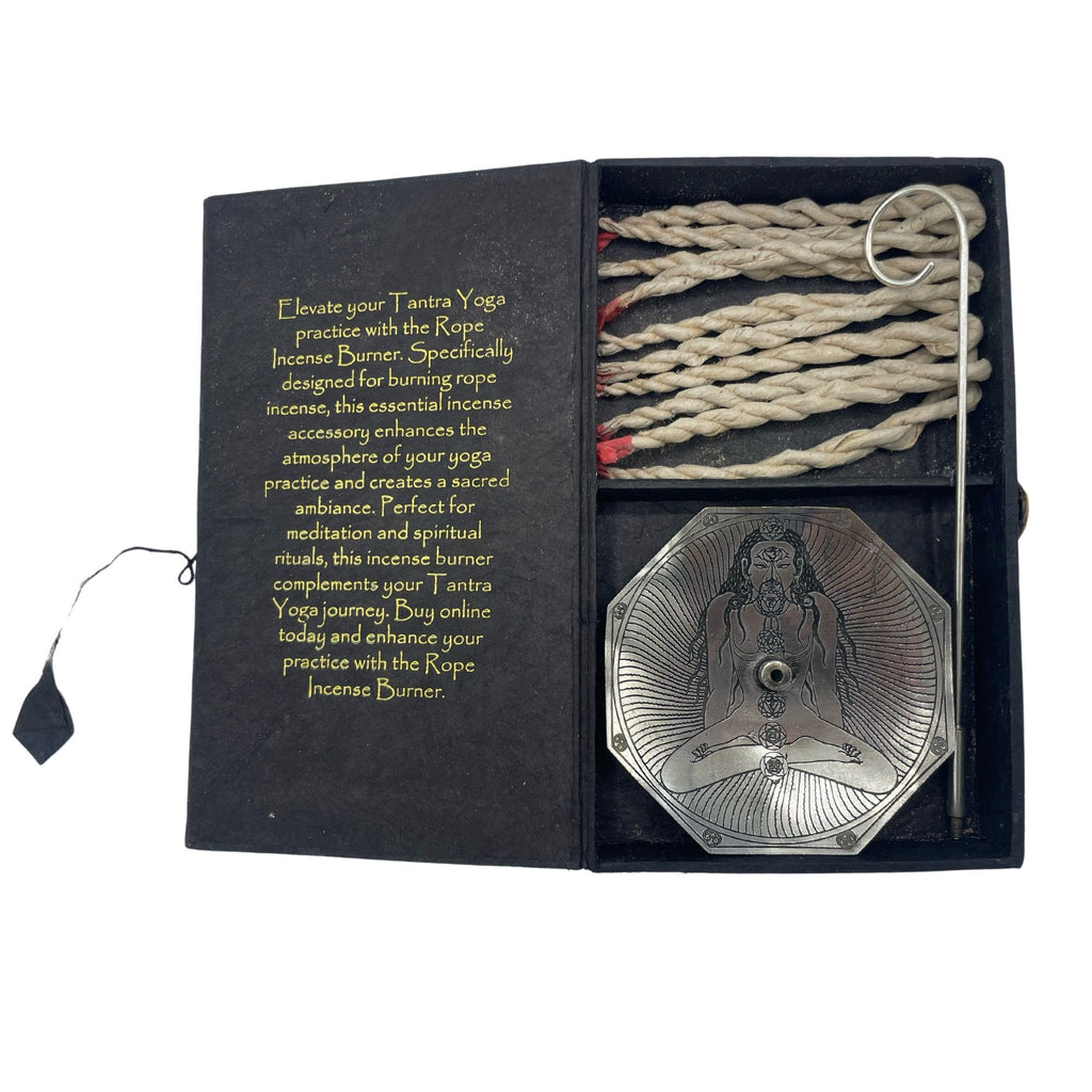 Set Incenso a Corda con Portaincenso Placcato Argento - Sette Chakra