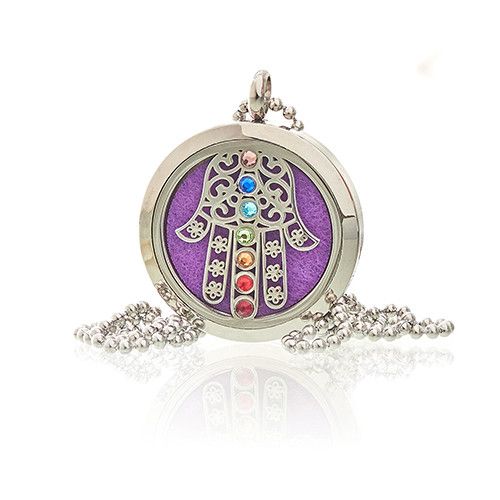 Collana Diffusore per Aromaterapia - Hamsa Chakra 30 mm
