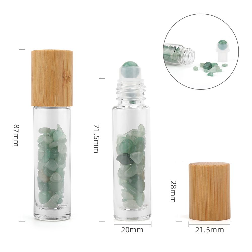 Flacone Roll-on per Oli Essenziali con Avventurina - 5 ml