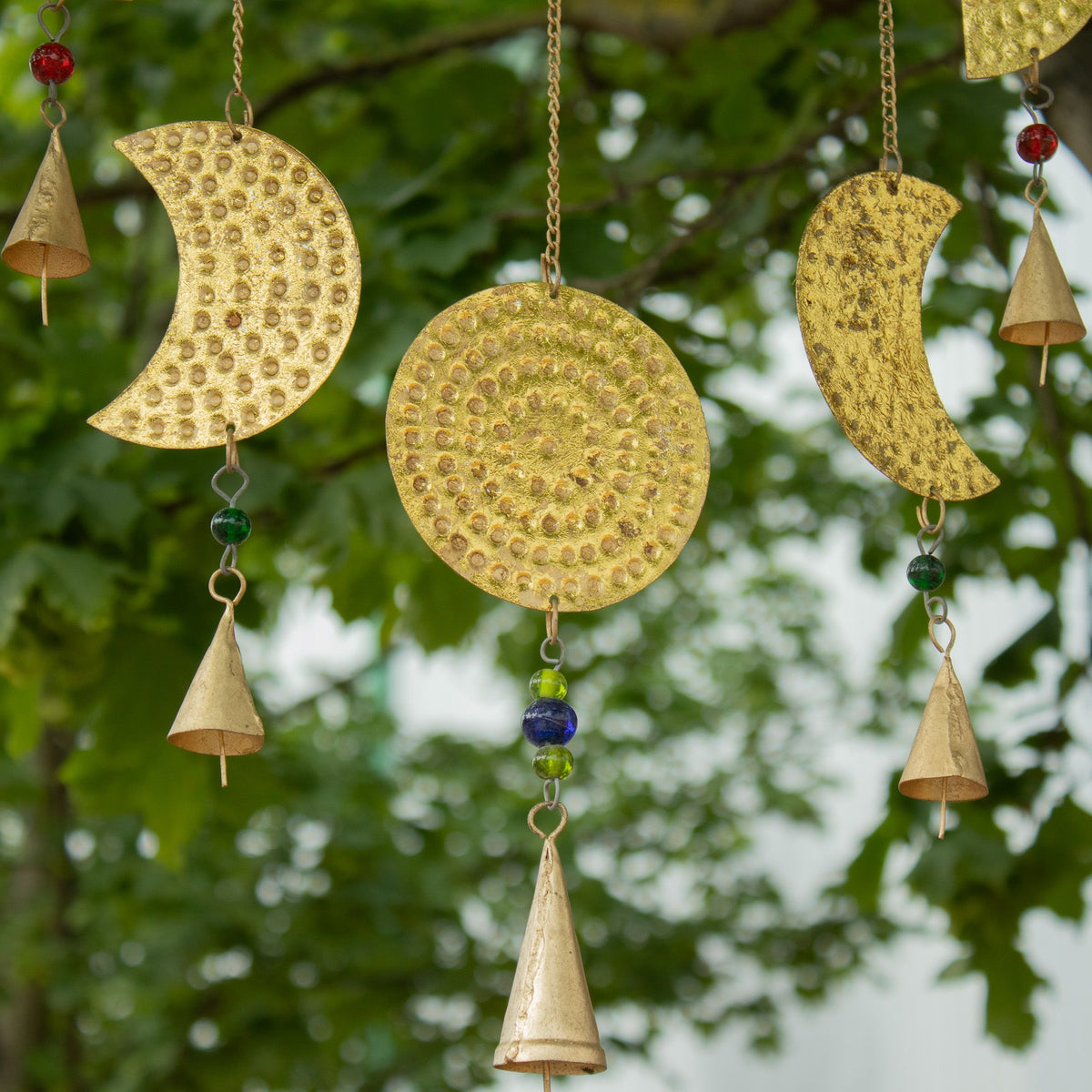 Campanelli Indiani - Fasi della Luna in Ottone - 43x40cm