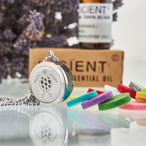 Collana Diffusore per Aromaterapia - Tartaruga 25 mm