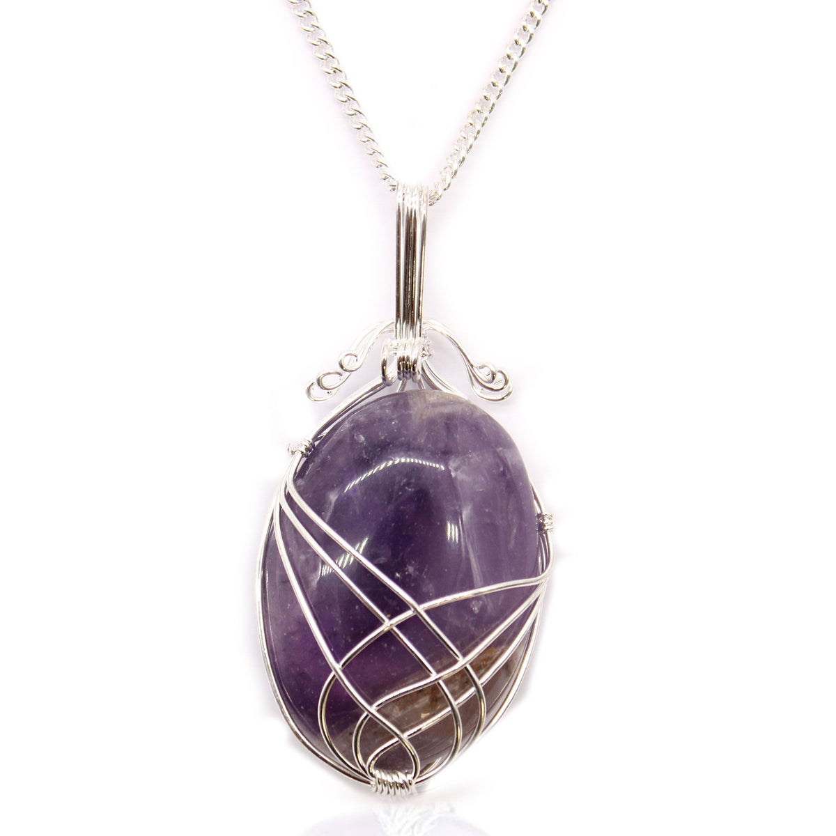 Collana Avvolta a Spirale in Pietra Dura - Ametista
