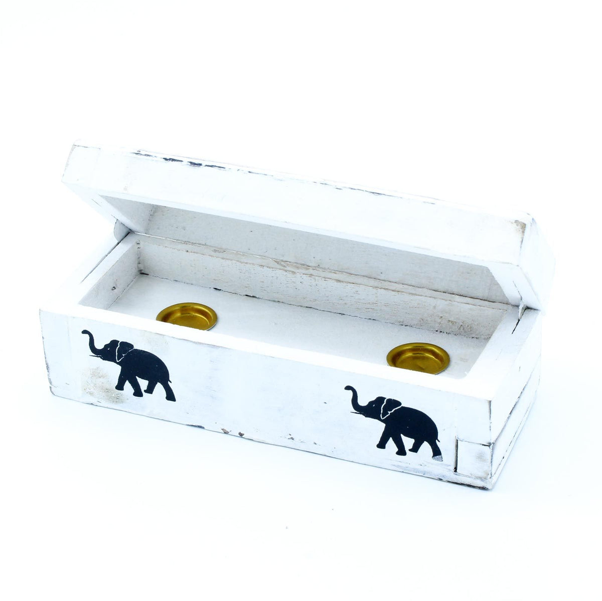 Porta Incenso Smoke Box Sbiancato 15 cm - Porta Coni