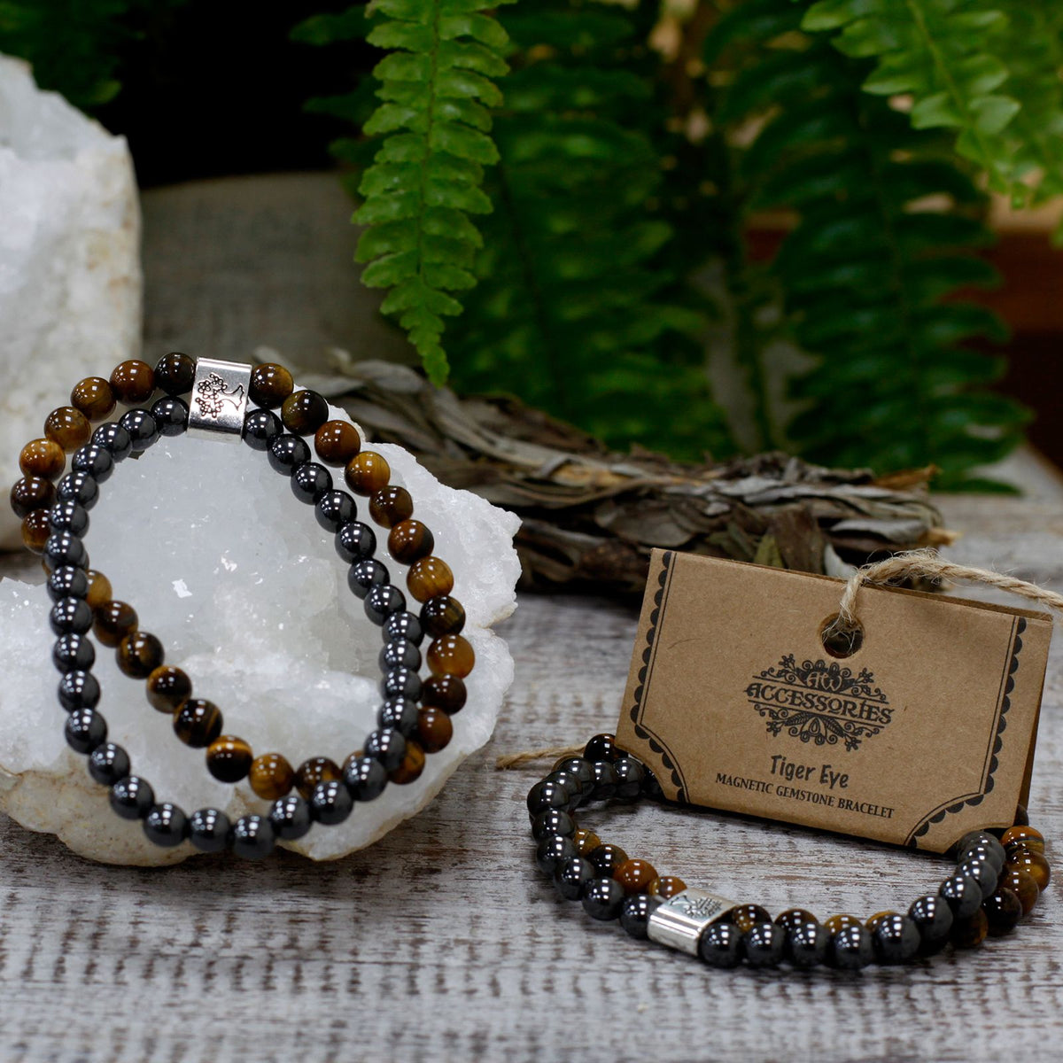 Bracciale Magnetico in Pietra Preziosa - Occhio di Tigre