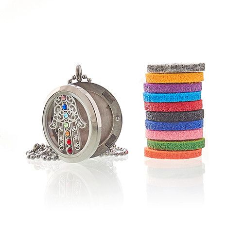 Collana Diffusore per Aromaterapia - Hamsa Chakra 30 mm