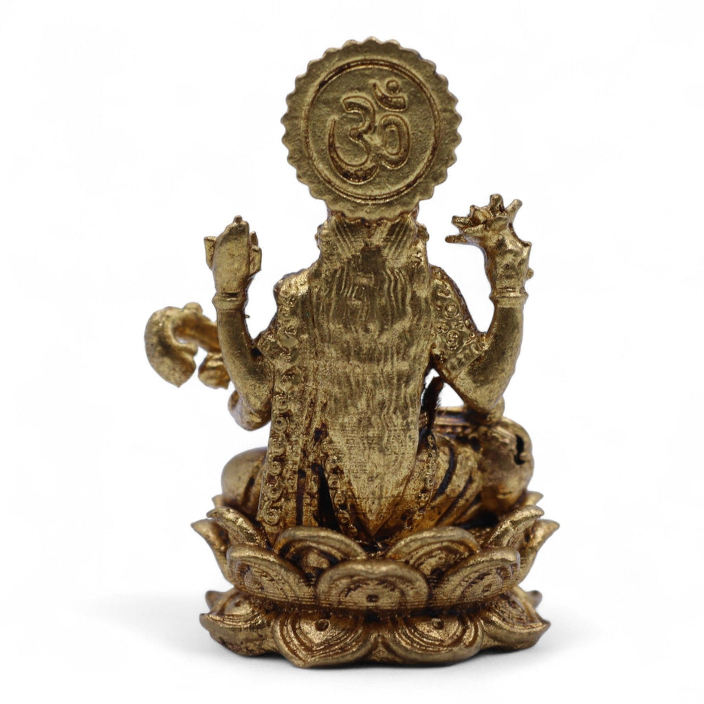 Statuetta in Ottone Divinità Indiane - Saraswati (22g) - 34mm