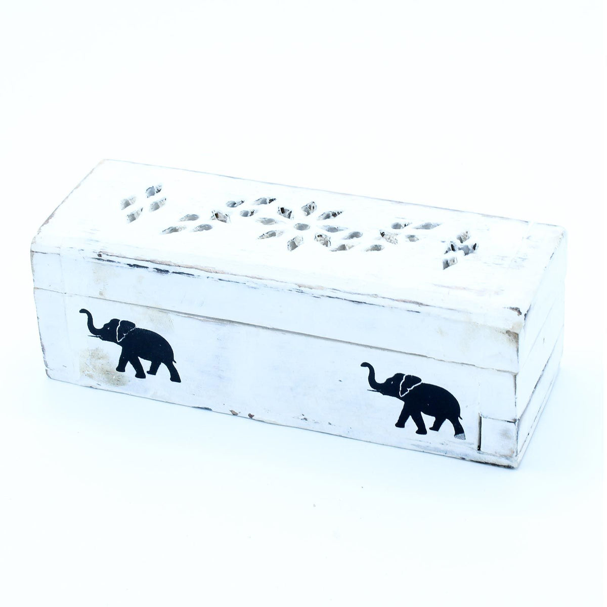 Porta Incenso Smoke Box Sbiancato 15 cm - Porta Coni
