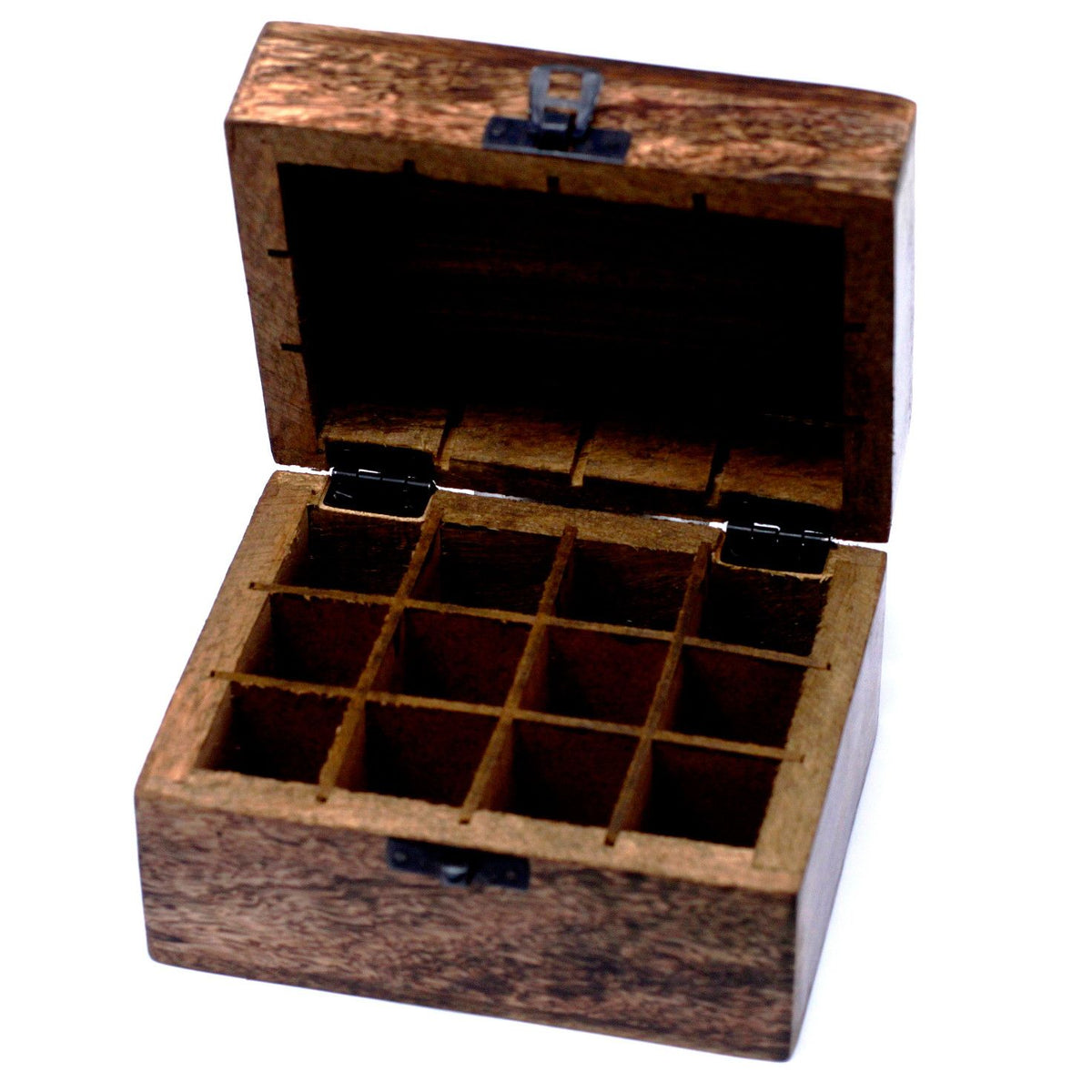 Scatola porta oli essenziali in legno di mango – 12 flaconi