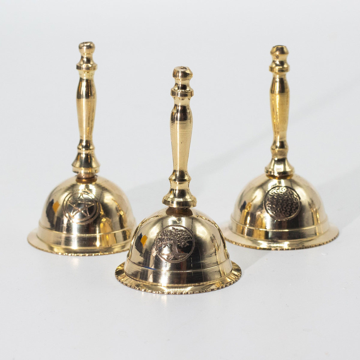 Piccola Campana da Altare in Ottone - Fiore della Vita