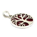 Ciondolo Argento Albero della Vita 22mm - Effetto Corallo