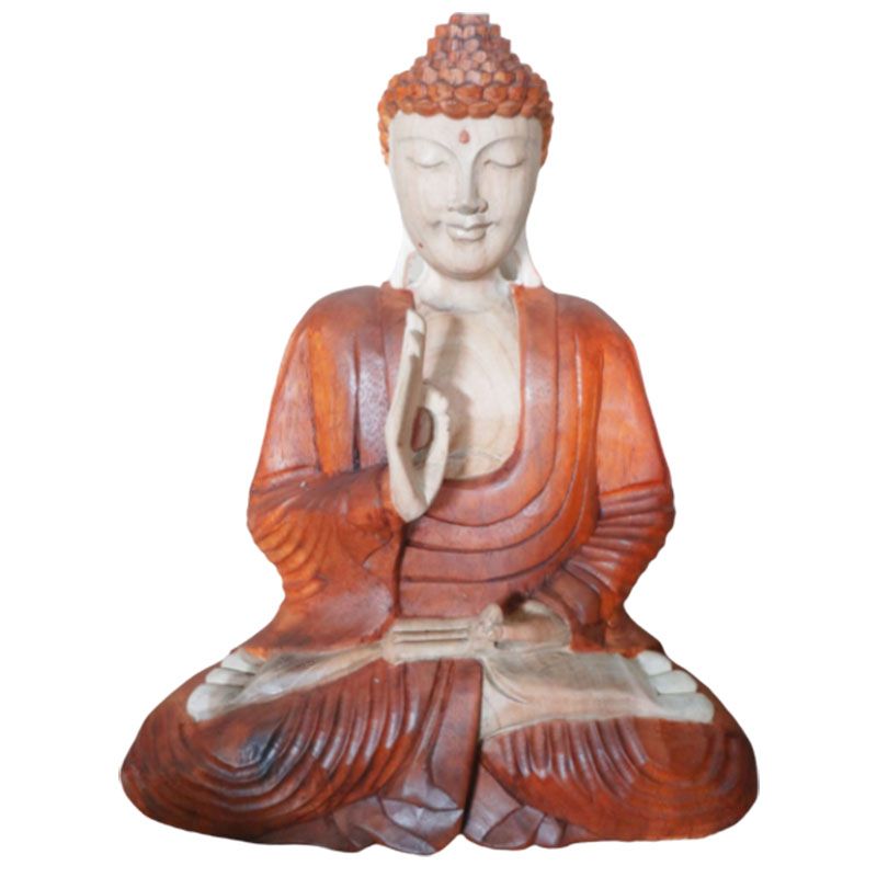 Statua Buddha Scolpita a Mano - 60cm Trasmissione dell'Insegnamento
