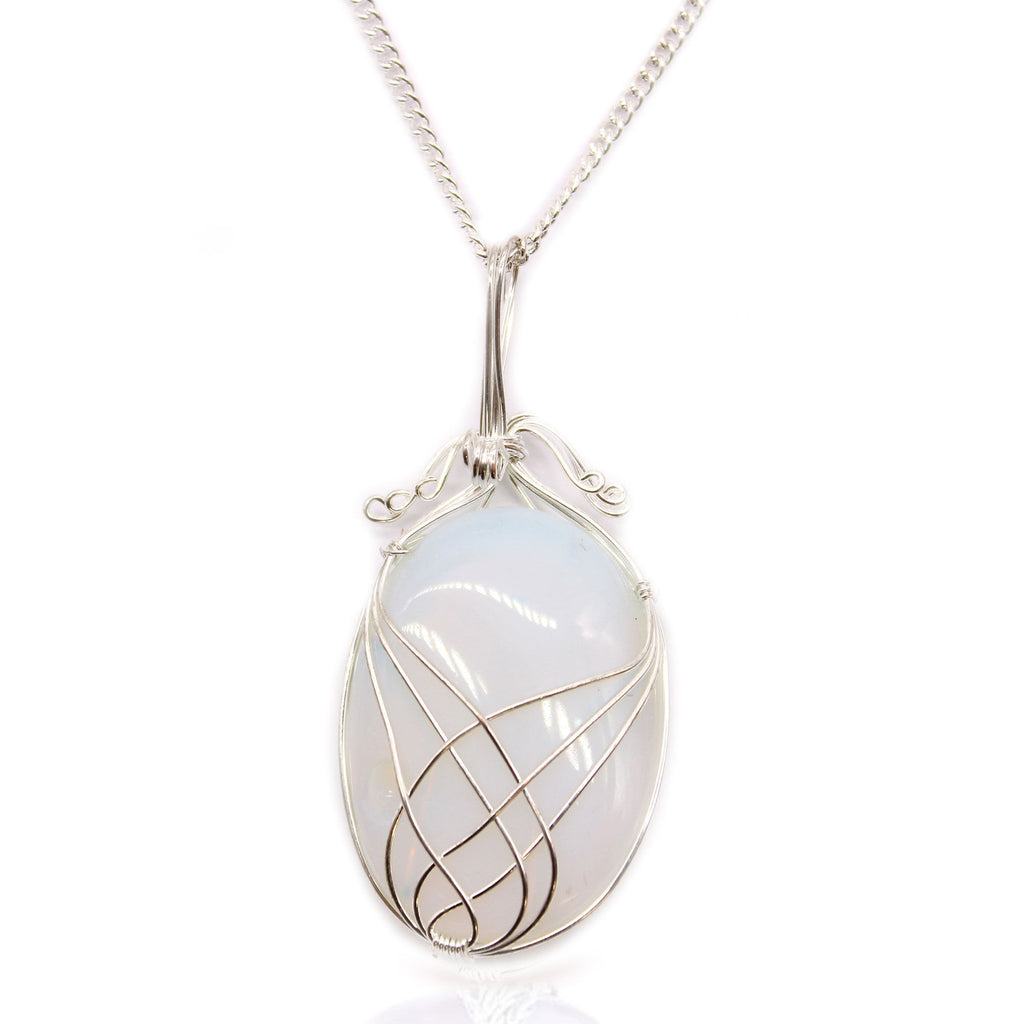 Collana con Pietra Preziosa Avvolta a Spirale - Opalite
