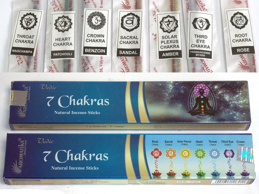 Incenso Masala in Bastoncini Vedic - Sette Chakra, 15 g