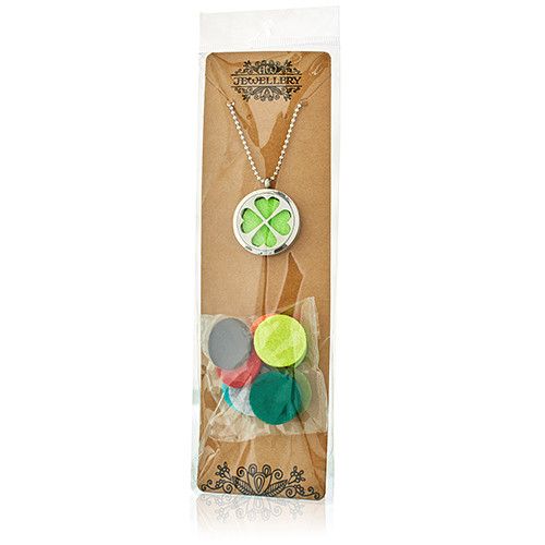 Collana Diffusore per Aromaterapia - Cuore con Diamanti 30 mm
