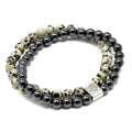 Bracciale Magnetico in Pietra Preziosa - Diaspro Dalmata