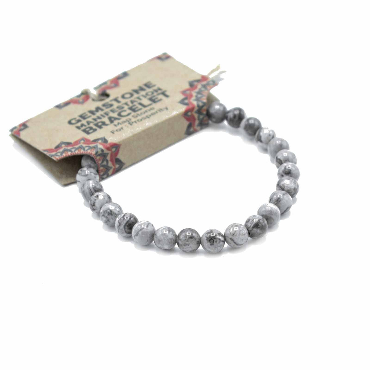 Bracciale di Manifestazione con Gemme - Mappa di Pietra - Prosperità
