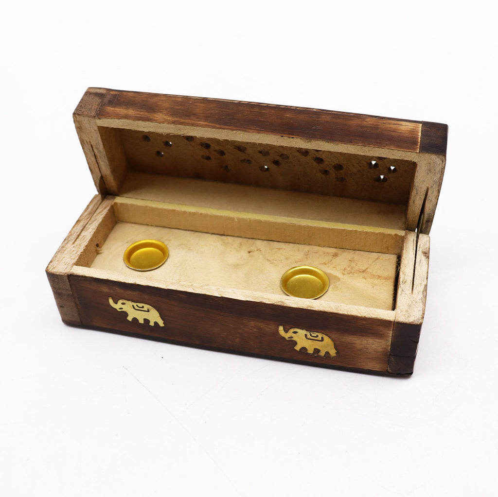 Porta Coni Incenso Smoke Box 15 cm - Legno di Mango