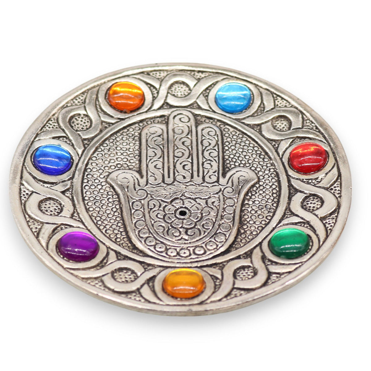Portaincenso Hamsa Sette Chakra - 11,5 cm