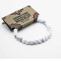 Bracciale di Manifestazione con Gemme - Diaspro Bianco - Pace