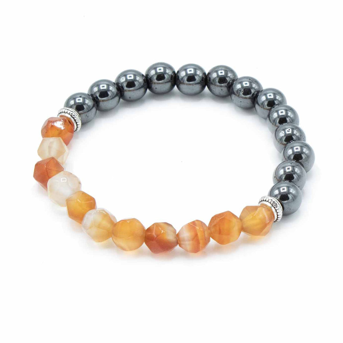 Bracciale con Gemme Sfaccettate - Corniola Magnetica