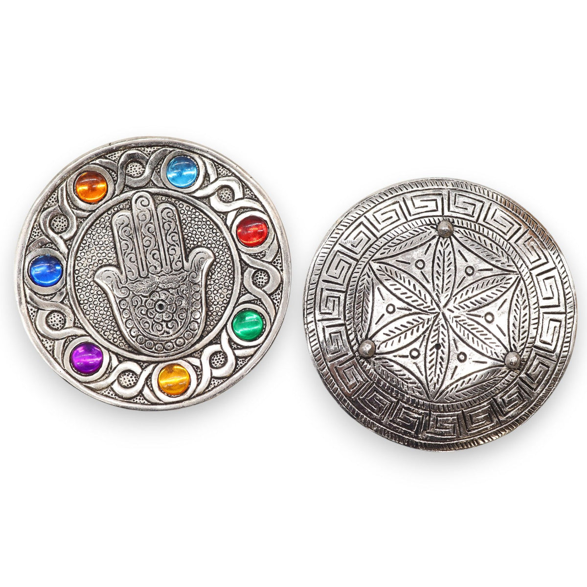 Portaincenso Hamsa Sette Chakra - 11,5 cm