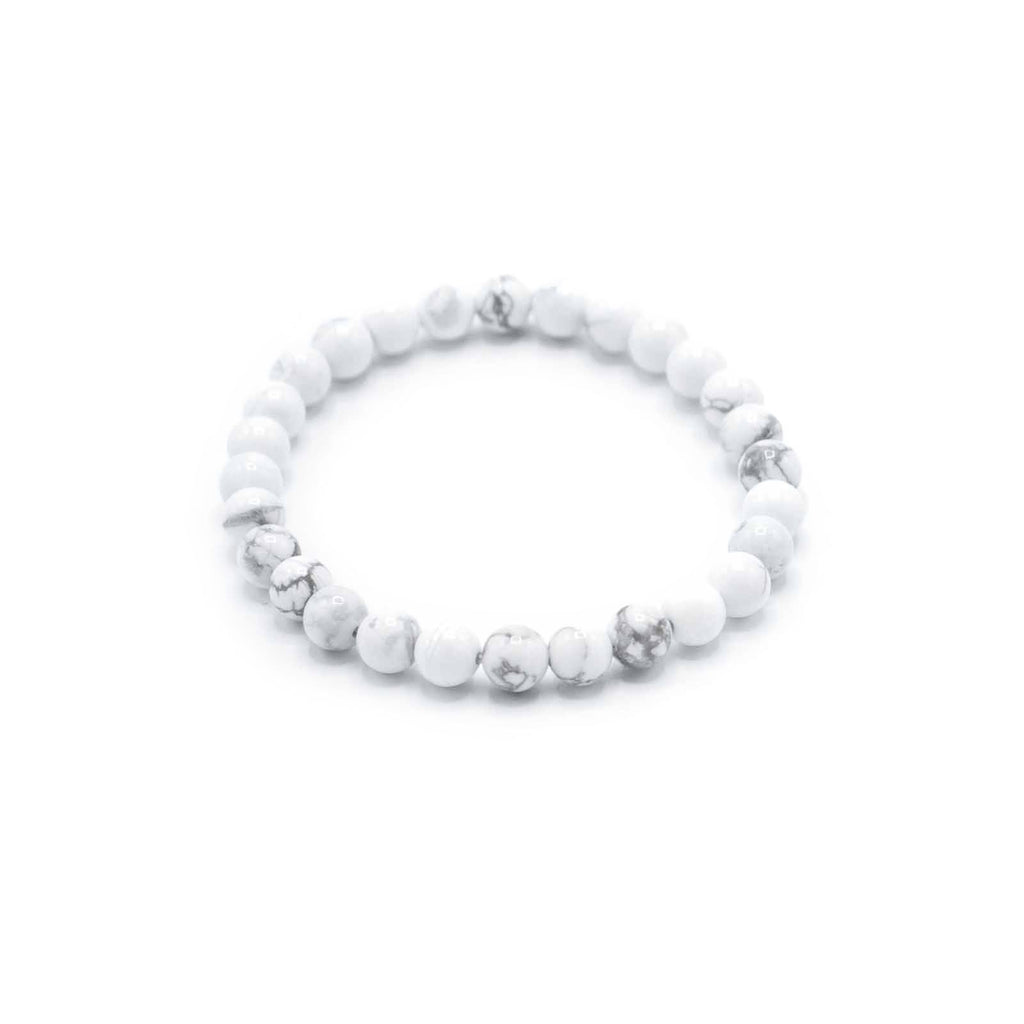 Bracciale di Manifestazione con Gemme - Diaspro Bianco - Pace